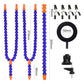 Blue flexible soldering arms with orange connectors and black clamp base