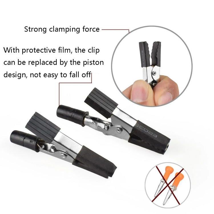 Metal piston clamp clips with black handles for adjustable desktop soldering lamp