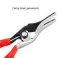 Fuel pipe separating plier clamp head with galvanized silver jaws
