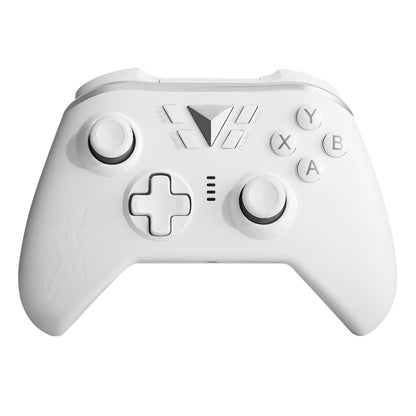 White wireless gamepad controller with analog sticks, D-pad, and ABXY buttons