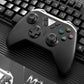 Black wireless gamepad controller with textured grip and ABXY buttons close-up