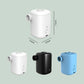 Compact portable suction and inflatable pump, white color with side inlet and ports