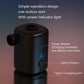 Black portable suction and inflatable pump with power light, switch, and Type-C port