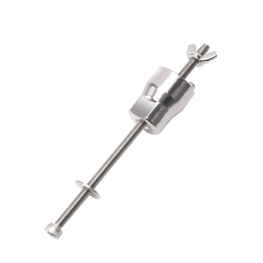 Bicycle hub and tower base disassembly tool with threaded screw rod and sleeve