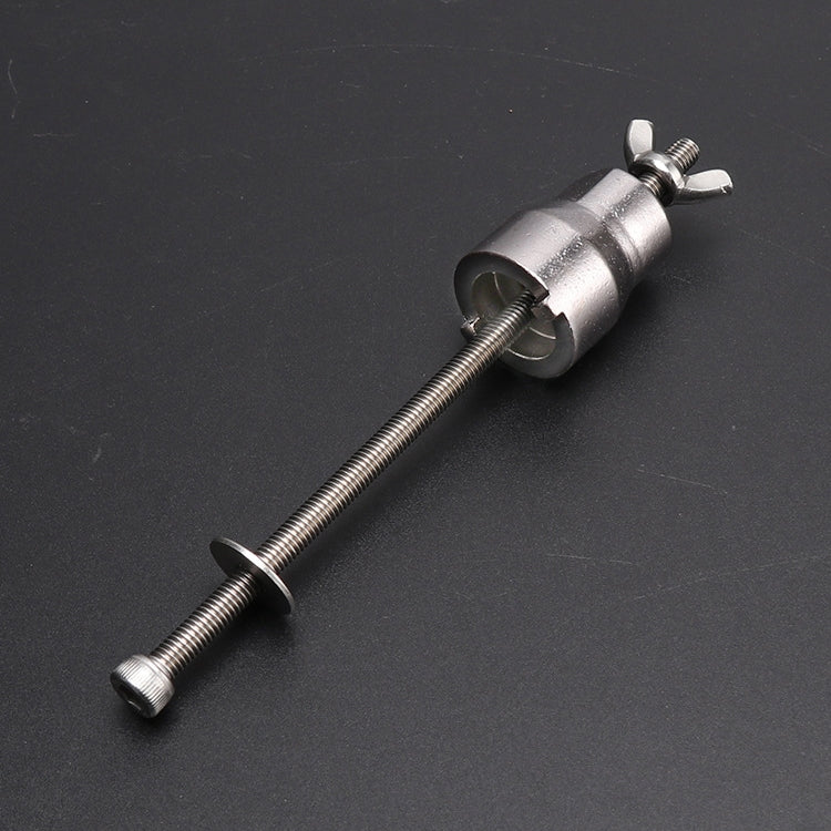 Bicycle hub and tower base disassembly tool with metal sleeve and clamping screws