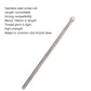 Threaded stainless steel screw rod for bicycle hub and tower base disassembly