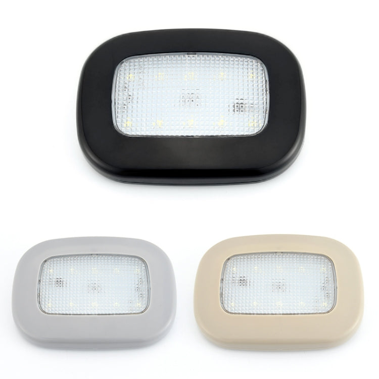Black dome LED trunk light with clear front panel