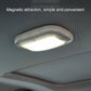 Gray dome LED trunk light with bright white glow