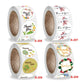 Envelope sealing sticker rolls A-206 to A-209, round thank you designs in assorted themes