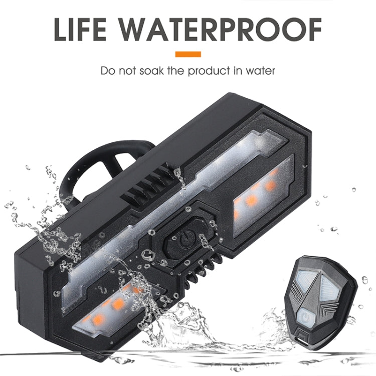 Bicycle remote tail light unit with orange and red LEDs, water splash protection