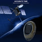 Olive GPS locator with satellite signal graphic