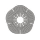 Gray silicone wiper hole cover, textured grip bumps, small center opening