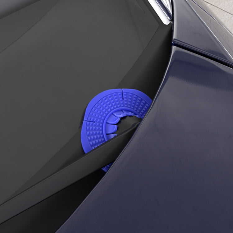 Blue silicone car wiper hole protective cover with large hole