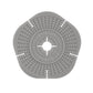 Gray silicone wiper hole cover, textured grip bumps, large center opening