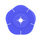 Blue silicone wiper hole cover, textured grip bumps, large center opening