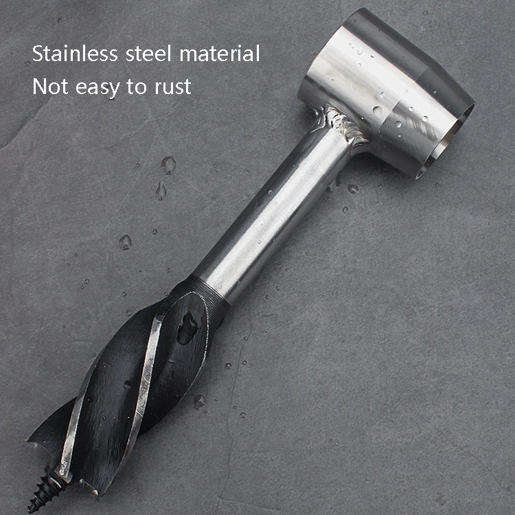Stainless steel punch drill bit with twin cutting edges and metal shank