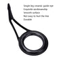 Black single-leg ceramic guide eye with round insert for fishing rod line