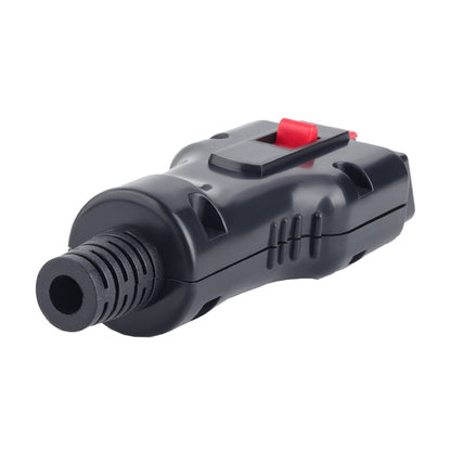 OBD diagnostic interface connector, dark gray with red latch and round plug