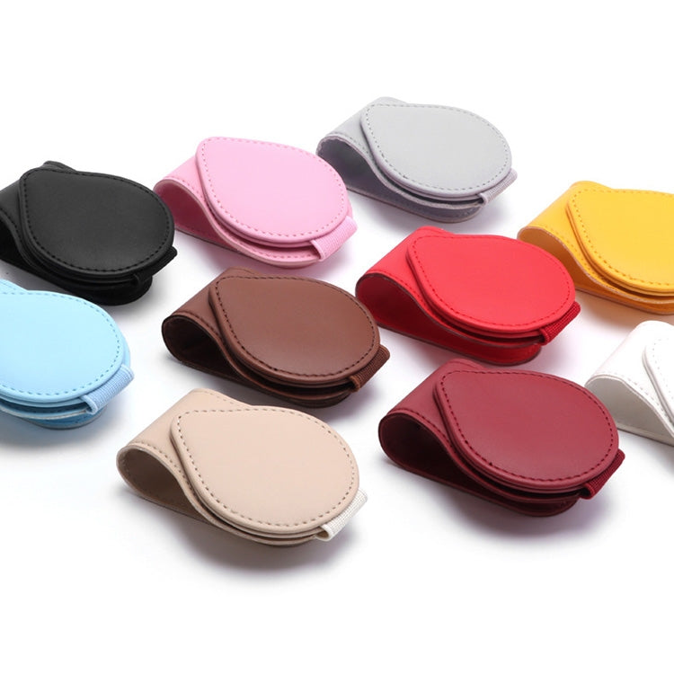 Car sun visor glasses clip storage, assorted color pouches (black, pink, blue, red)