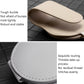 Car sun visor glasses clip storage, beige pouch with reinforced buckle and stitching