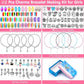 112-piece charm bracelet making kit: color beads, charm beads, cords, and gift box