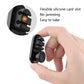 Black car sticky storage hook with flexible silicone card slot, held in hand