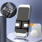 Magnetic car phone holder bracket with cable organizer, silver