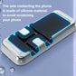 Magnetic car phone holder bracket with silicone side contact pads