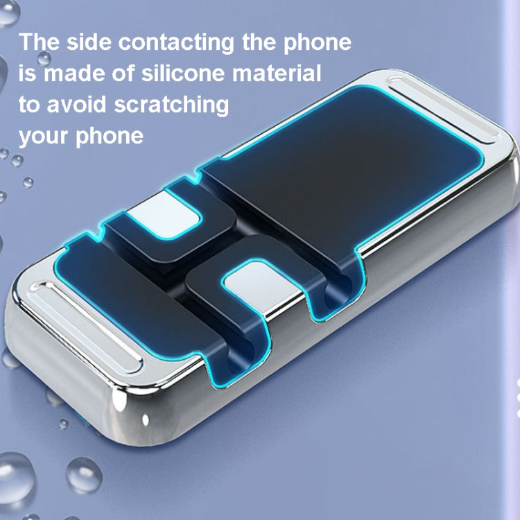 Magnetic car phone holder bracket with silicone side contact pads