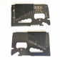 Two-sided stainless survival tool card with braided rope attachment