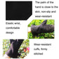 Black heat-insulating leather BBQ glove with elastic wrist and grip palm