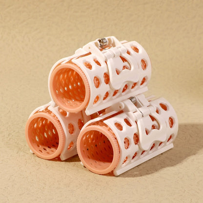 3-pack air bang lazy curlers with white rollers and orange centers