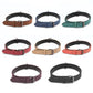 Multi-color double-layer dog collars with metal buckles and D-rings