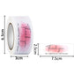 2.5x7.5cm rectangle sticker seal label with pink watercolor "thank you" design