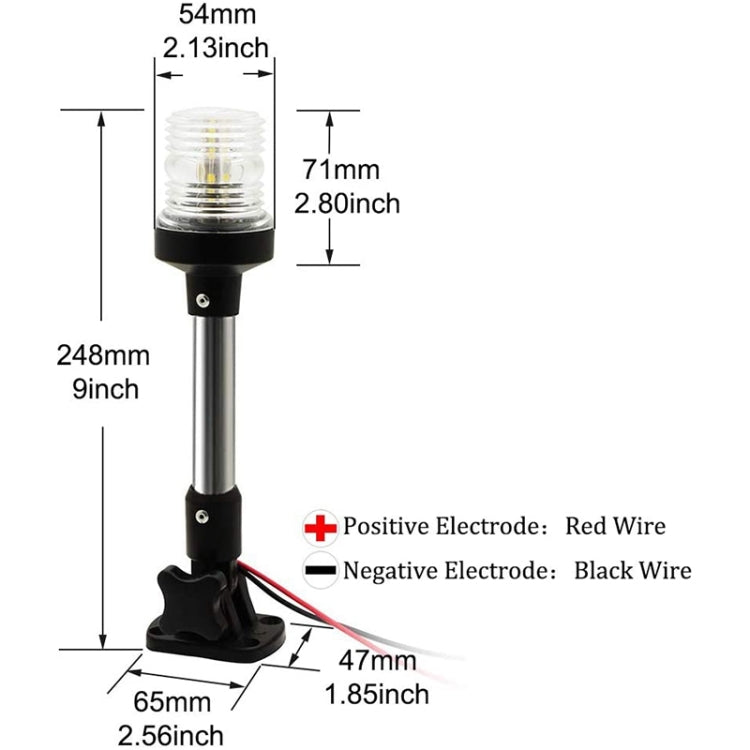 LED anchor ring light with clear cap and red/black wire leads on base