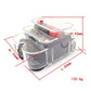 Automatic circuit breaker switch with labeled dimensions: H 43mm, L 84mm, W 56mm.