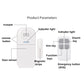 White door alarm device with indicator lights, arm/disarm keys, and SOS emergency button.