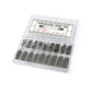 Stainless steel spring bars assortment in transparent plastic case with size markings