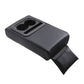 Black rear seat car armrest box with built-in cup holder insert