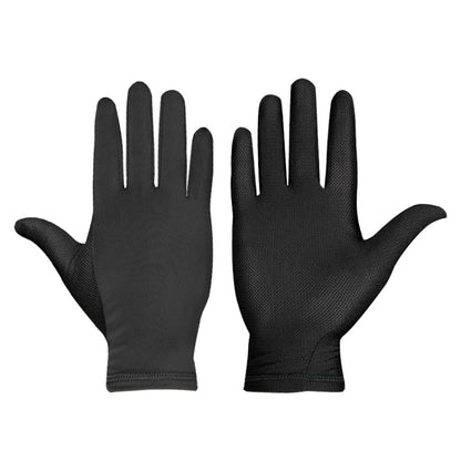 MG1050 cycling gloves, black breathable mesh full-finger pair with snug cuff
