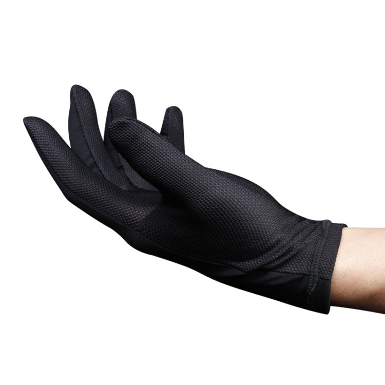 MG1050 cycling glove, black textured full-finger design with reinforced fingertips