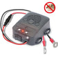 Ultrasonic car mouse repeller with built-in speaker and LED indicator lights, black control box.