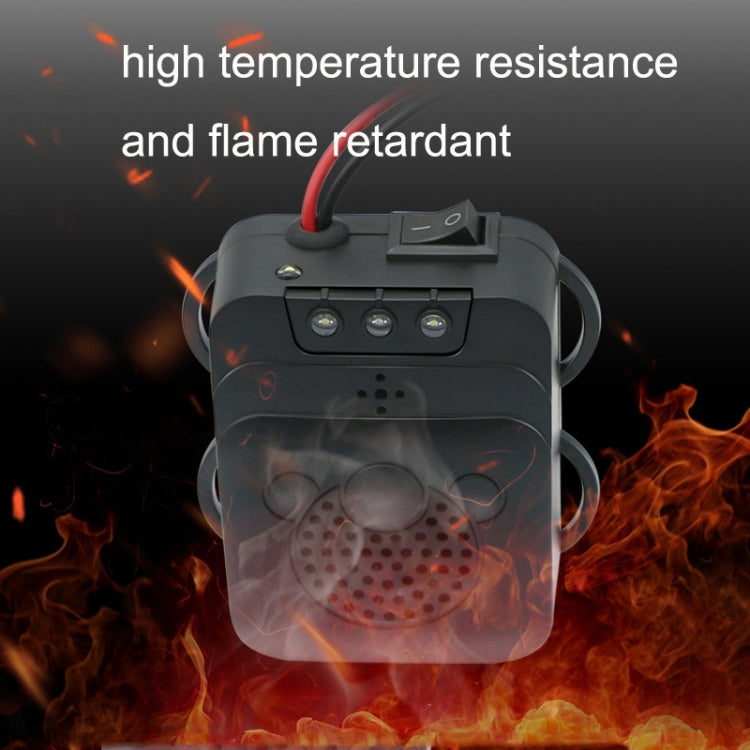 Ultrasonic mouse repeller with front speaker grille and red LED indicator lights.
