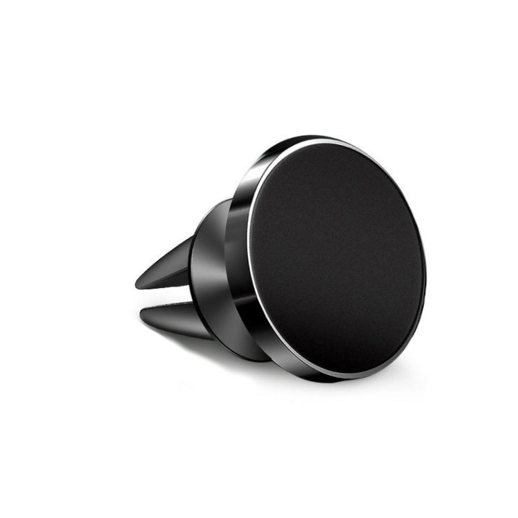 Black magnetic car phone navigation bracket with round rotating mounting head