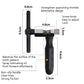 Bicycle chain repair tool with measurements, screw knob, and textured handle