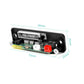 Bluetooth audio decoder board PCB exposed inside black housing, with wiring and connector parts