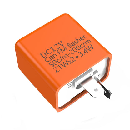 Orange DC 12V LED turn signal relay with metal mounting terminals