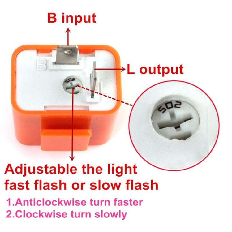 Orange LED turn signal relay wiring diagram showing B input and L output