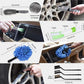 Interior detail brush with blue duster head, plus flexible handle car cleaning brushes