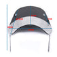 Motorcycle windshield with curved smoked visor and visible size diagram for fitment